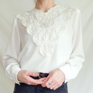 Elegant White Lace Blouse